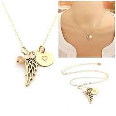 Angel Wing Necklace - 14k Gold Fill Memorial Jewelry