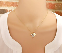 Angel Wing Necklace - 14k Gold Fill Memorial Jewelry