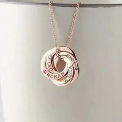Personalized Birthstone Ring Necklace