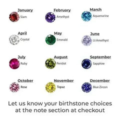 Personalized Birthstone Ring Necklace