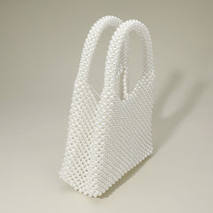Pearl Beaded Top Handle Handbag