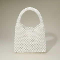 Pearl Beaded Top Handle Handbag