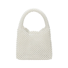 Pearl Beaded Top Handle Handbag