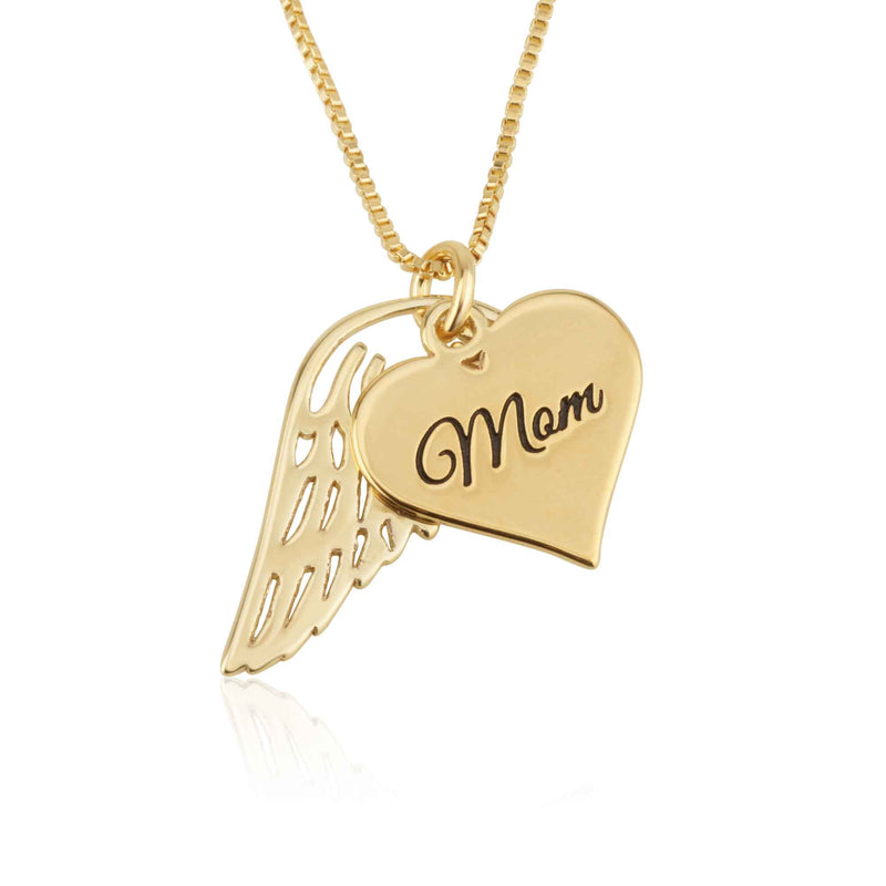 Angel Wing - Heart - Memorial Necklace