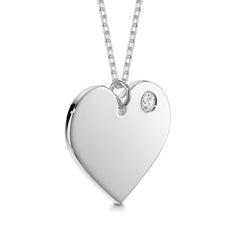 Engraved Heart Necklace with Birthstone