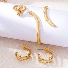 Geometric Serpentine Ear Jewelry Set