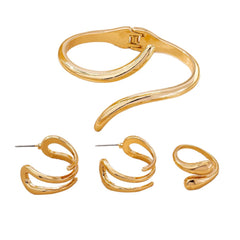 Geometric Serpentine Ear Jewelry Set