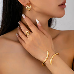 Geometric Serpentine Ear Jewelry Set