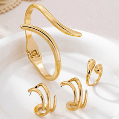 Geometric Serpentine Ear Jewelry Set