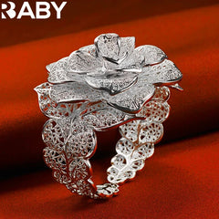 Sterling Silver Exquisite Flower Bracelet