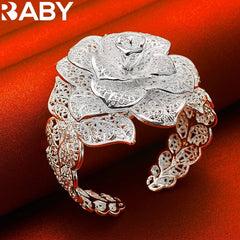 Sterling Silver Exquisite Flower Bracelet