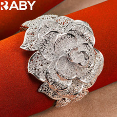 Sterling Silver Exquisite Flower Bracelet