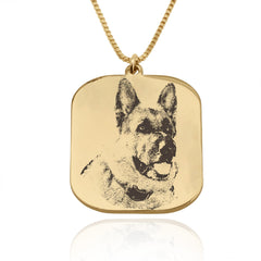 Custom Dog Portrait Necklace