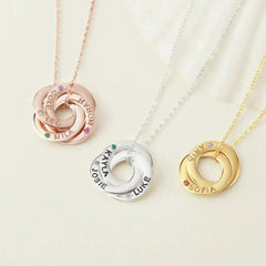 Personalized Birthstone Ring Necklace