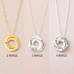 Personalized Birthstone Ring Necklace