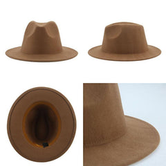 Classic Wide Brim Fedora Hat