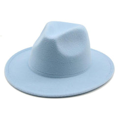 Classic Wide Brim Fedora Hat