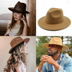 Classic Wide Brim Fedora Hat