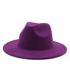 Classic Wide Brim Fedora Hat