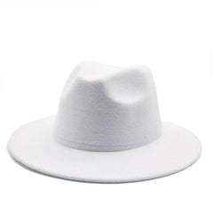 Classic Wide Brim Fedora Hat