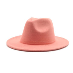 Classic Wide Brim Fedora Hat