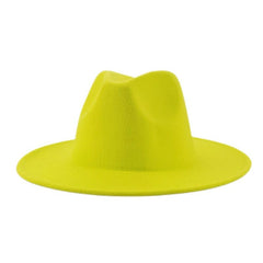 Classic Wide Brim Fedora Hat