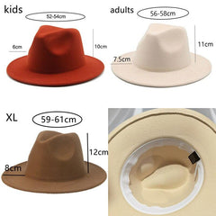 Classic Wide Brim Fedora Hat