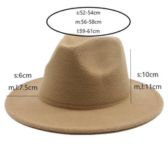 Classic Wide Brim Fedora Hat
