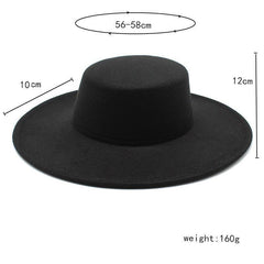 Flat Top Fedora Hat